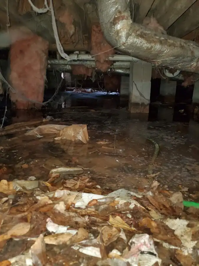 Crawl space flood assessment for Commercial Water Damage Restoration in Valparaiso